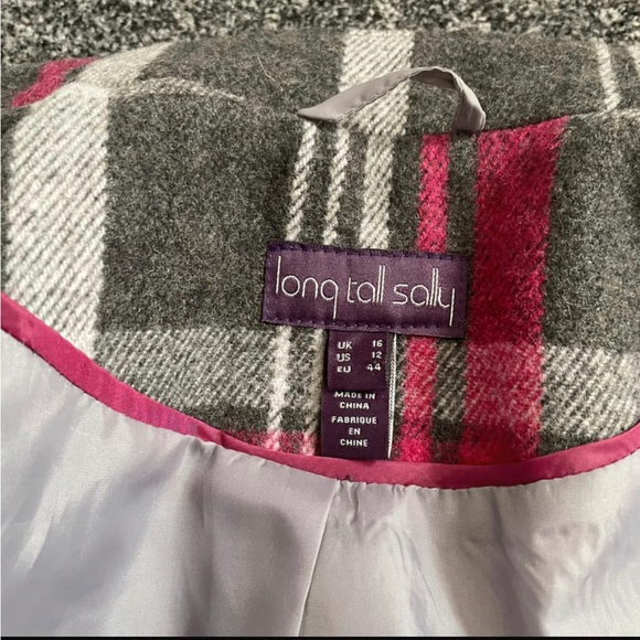 Long Tall Sally checked coat size 16 - Picture 6 of 7